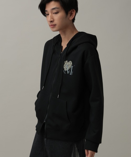 MUCENT（ムセント）の「【UNISEX】MUCENT／レオパード フードZIP（パーカー・レディース・グレー/ブラック・MEDIUM/SMALL）」の20枚目の写真