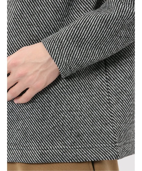 m.f.editorial(エムエフエディトリアル)の「【裏起毛】m.f.エディトリアル メンズ ツイル クルーネック 長袖 Tシャツ(Tシャツ/カットソー・メンズ・ボルドー/ホワイト×ブラック・MEDIUM/X-LARGE/LARGE)」の20枚目の写真