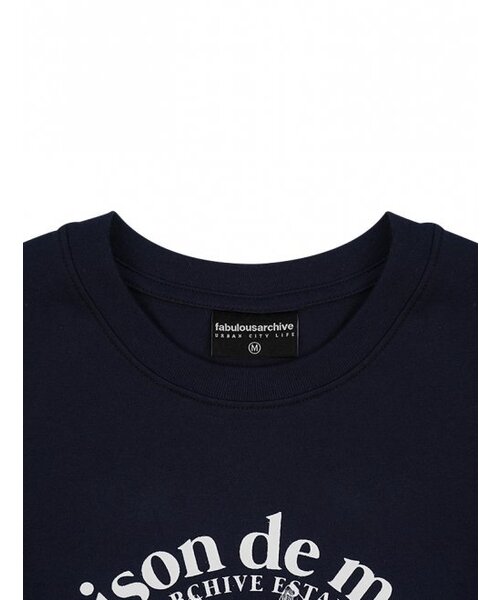 FABULOUS ARCHIVE(ファビュラスアーカイブ)の「ウィメンズ リリス リラックス クロップTシャツ ネイビー/ホワイト(FCC2TS385W)(Tシャツ/カットソー・レディース・ネイビー・SMALL/MEDIUM)」の5枚目の写真