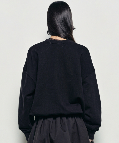 NICK&NICOLE(ニックアンドニコール)の「BUTTERFLY SIGNATURE SWEATSHIRT_BLACK WHITE(スウェット・レディース・その他・FREE)」の4枚目の写真