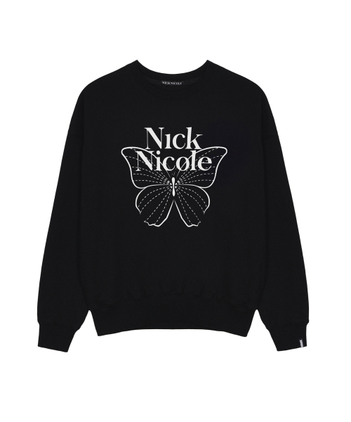 NICK&NICOLE(ニックアンドニコール)の「BUTTERFLY SIGNATURE SWEATSHIRT_BLACK WHITE(スウェット・レディース・その他・FREE)」の3枚目の写真