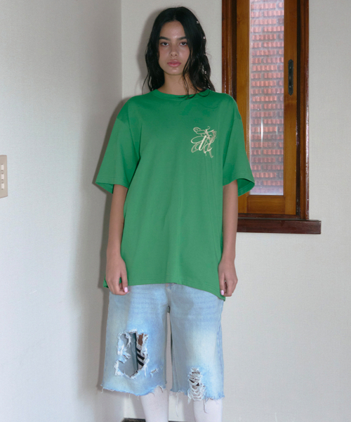 NYXX(エヌワイエックスエックス)の「UNIFORM NUMBER 14 TEE GREEN(Tシャツ/カットソー・レディース・その他・SMALL/MEDIUM)」の1枚目の写真
