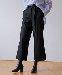 MODERNABLE（モダンエイブル）の「ベルトポイントウールワイドパンツ - ブラック（スラックス）」
