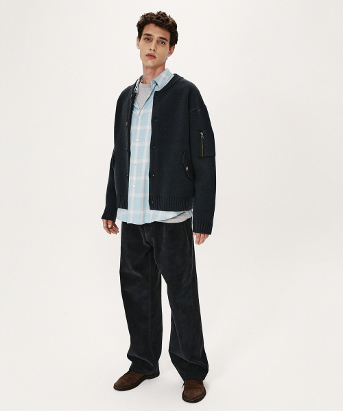 SHIRTER（シャーター）の「CHUNKY YARN HEAVY CARDIGAN (STEEL NAVY)（カーディガン/ボレロ・メンズ・その他・MEDIUM/LARGE/SMALL）」の6枚目の写真