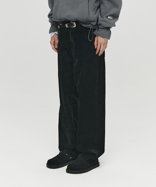 HEUTE(ホイテ)の「HET SQUARE VELVET DENIM (BLACK)(デニムパンツ・メンズ・ブラック・MEDIUM/LARGE)」の5枚目の写真