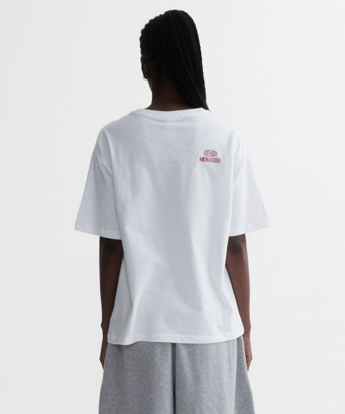 MENASOO(ミナス)の「New Big Hearttrack Graphic T Shirt_White(Tシャツ/カットソー・レディース・ホワイト・1/2/3)」の4枚目の写真