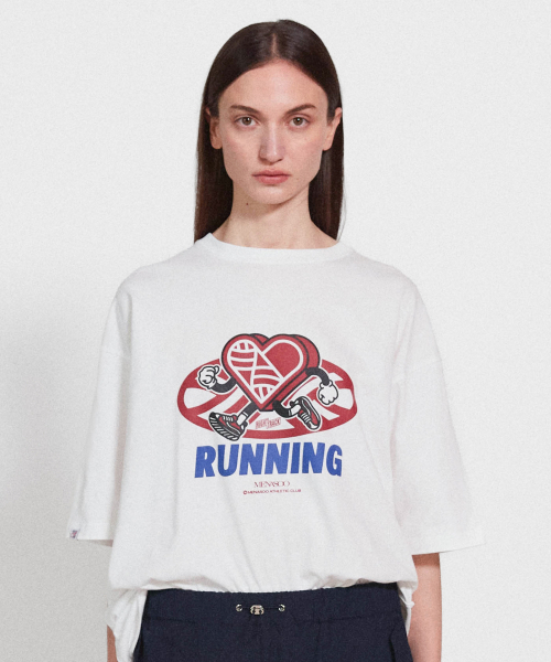 MENASOO(ミナス)の「New Big Hearttrack Graphic T Shirt_White(Tシャツ/カットソー・レディース・ホワイト・1/2/3)」の7枚目の写真