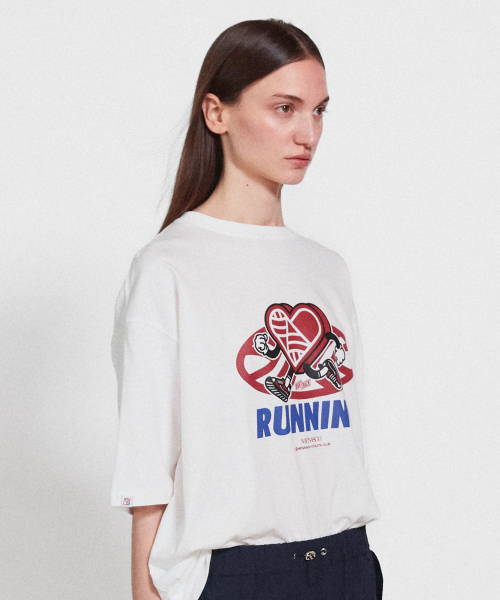 MENASOO(ミナス)の「New Big Hearttrack Graphic T Shirt_White(Tシャツ/カットソー・レディース・ホワイト・1/2/3)」の8枚目の写真