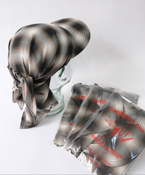 JOINT WORKS(ジョイントワークス)の「Cap Tokyo /キャップトウキョウ Bandana Cap(ハット・メンズ・ブルー/チャコールグレー・FREE)」の4枚目の写真