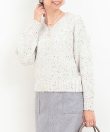 MICO COULIER | カラフルスパンコールVネックプルオーバー(ニット/セーター)