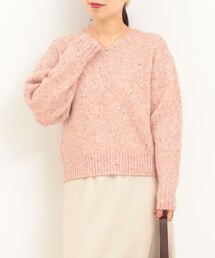 まめ⭐︎NOLLEYS ラクーンVネックプルオーバーニット/スタジオエム NOLLEY'S｜ノーリーズのニット/セーター（Vネック）通販 - ZOZOTOWN