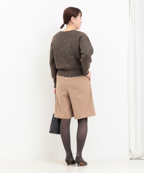MICO COULIER（ミコクリエ）の「カラフルスパンコールVネックプルオーバー（ニット/セーター・レディース・グリーン系その他/ピンク系その他/グレー系その他・38）」の11枚目の写真