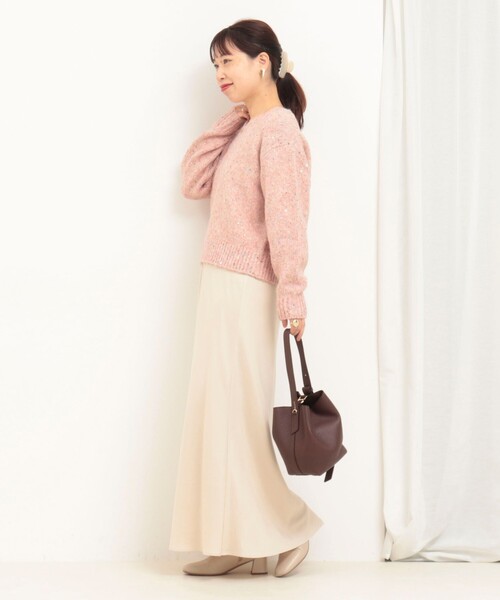 MICO COULIER（ミコクリエ）の「カラフルスパンコールVネックプルオーバー（ニット/セーター・レディース・グリーン系その他/ピンク系その他/グレー系その他・38）」の17枚目の写真