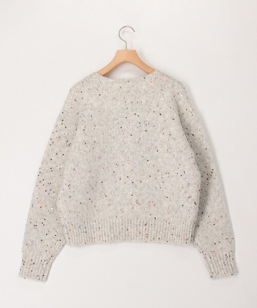 MICO COULIER（ミコクリエ）の「カラフルスパンコールVネックプルオーバー（ニット/セーター・レディース・グリーン系その他/ピンク系その他/グレー系その他・38）」の6枚目の写真