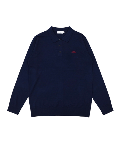 MONBIRDIE GOLF(モンバーディーゴルフ)の「男性ジェントルベーシックポロニットNAVY(ニット/セーター・メンズ・ネイビー・SMALL/MEDIUM/LARGE)」の1枚目の写真