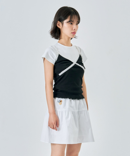 KIJIKO(キジコ)の「Wave Lace Ss Black(Tシャツ/カットソー・レディース・その他・SMALL/MEDIUM)」の7枚目の写真