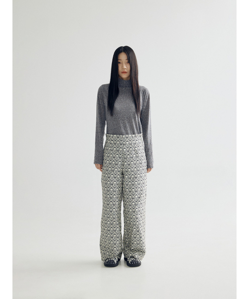 BOMNAL BOUTIQUE（ボムナルブティック）の「ジャカードパンツ _ ブラック（スラックス・レディース・その他・SMALL/MEDIUM）」の2枚目の写真