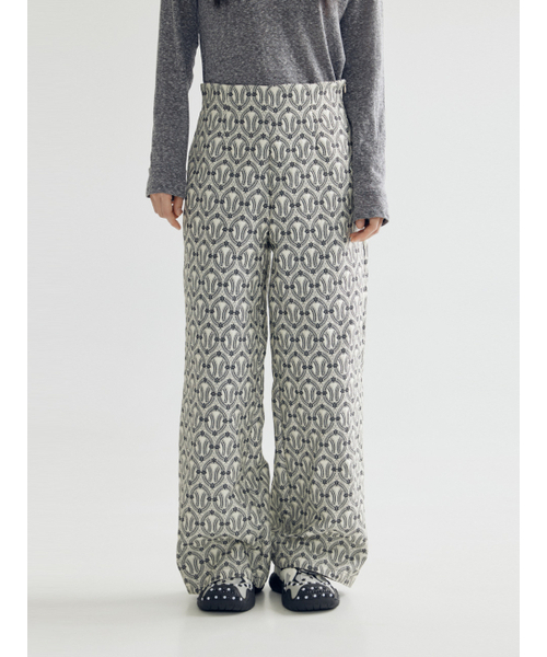 BOMNAL BOUTIQUE（ボムナルブティック）の「ジャカードパンツ _ ブラック（スラックス・レディース・その他・SMALL/MEDIUM）」の3枚目の写真