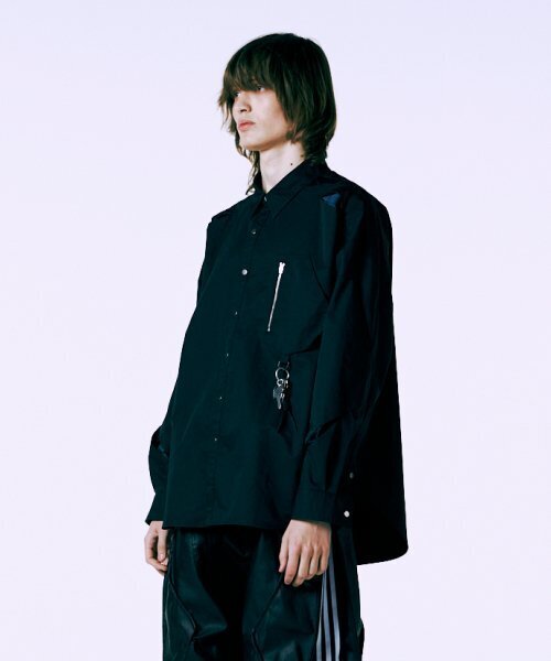 ORDINARY PEOPLE(オーディナリーピープル)の「インシジョンシャツジャケットブラック(その他アウター・メンズ・その他・FREE)」の1枚目の写真