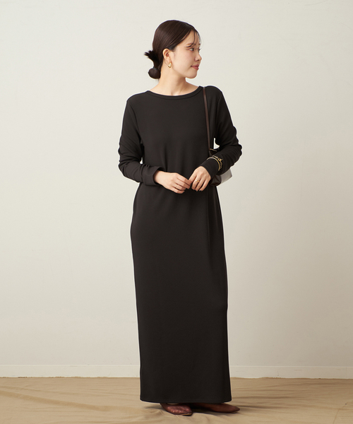 plage（プラージュ）の「《追加》Rib ロングスリーブ ワンピース 3（ワンピース・レディース・ブラック/ブラウン系その他・36/38）」の4枚目の写真