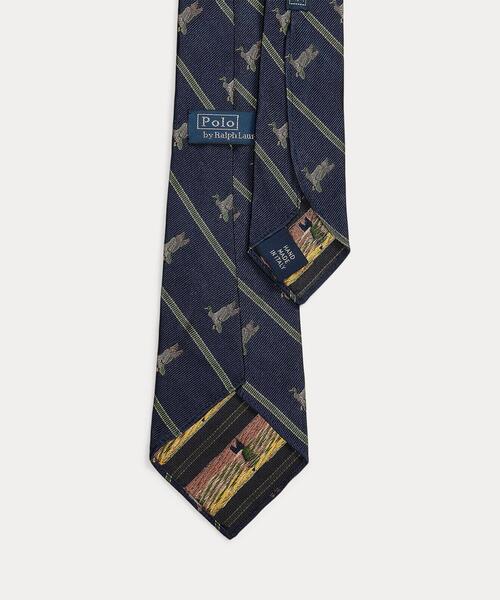 POLO RALPH LAUREN（ポロ ラルフ ローレン）の「ヴィンテージインスパイアード ダックプリント シルク ネクタイ（ネクタイ・メンズ・ネイビー系1・ONE）」の2枚目の写真