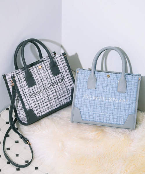 JILL by JILL STUART（ジルバイジルスチュアート）の「ツイードショルダートート（ショルダーバッグ・レディース・ブラック/グレー/ホワイト・FREE）」の3枚目の写真