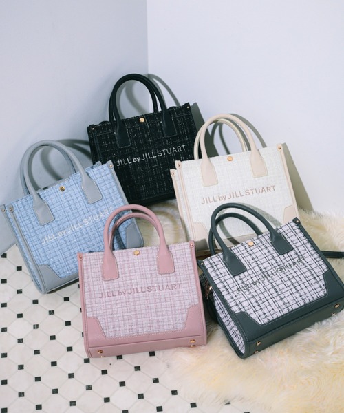 JILL by JILL STUART（ジルバイジルスチュアート）の「ツイードショルダートート（ショルダーバッグ・レディース・ブラック/グレー/ホワイト・FREE）」の5枚目の写真