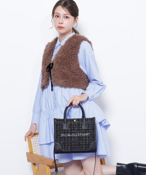 JILL by JILL STUART（ジルバイジルスチュアート）の「ツイードショルダートート（ショルダーバッグ・レディース・ブラック/グレー/ホワイト・FREE）」の17枚目の写真