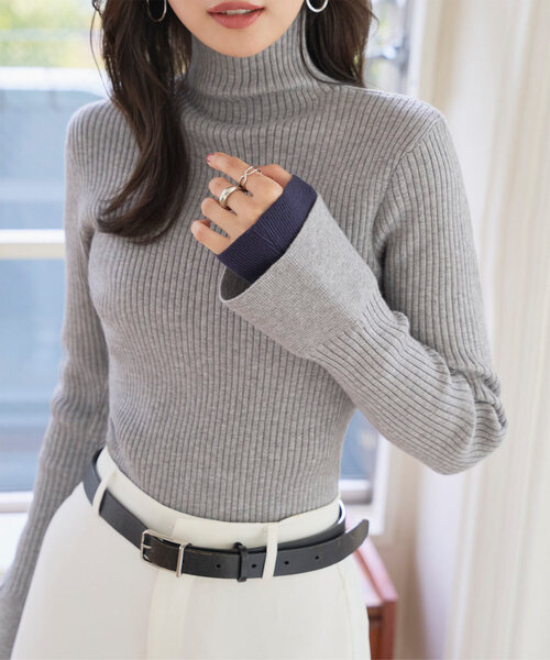 KOBE LETTUCE（コウベレタス）の「袖先取り外しOKフレアスリーブニット