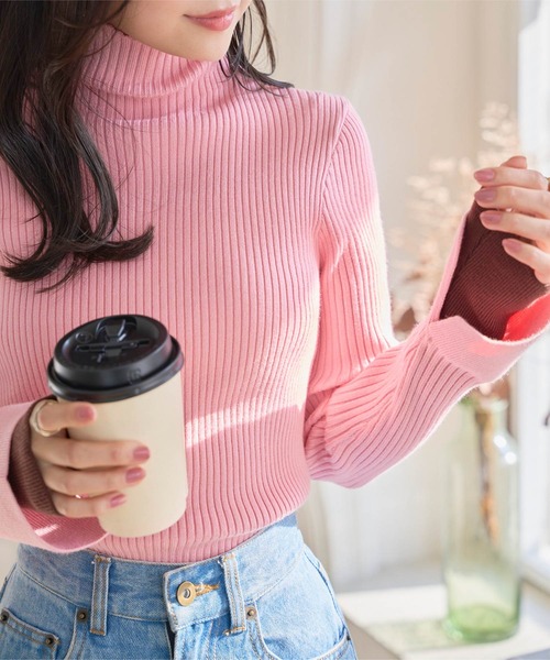 KOBE LETTUCE（コウベレタス）の「袖先取り外しOKフレアスリーブニット