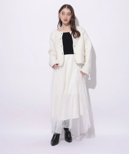 Rirandture（リランドチュール）の「フラップポケットニットジャケット（ニット/セーター・レディース・ライトイエロー/グレー/ピンク/ホワイト・2）」の18枚目の写真