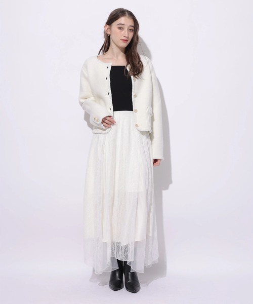 Rirandture（リランドチュール）の「フラップポケットニットジャケット（ニット/セーター・レディース・ライトイエロー/グレー/ピンク/ホワイト・2）」の20枚目の写真