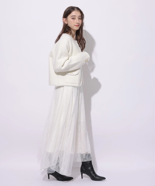 Rirandture（リランドチュール）の「フラップポケットニットジャケット（ニット/セーター・レディース・ライトイエロー/グレー/ピンク/ホワイト・2）」の21枚目の写真