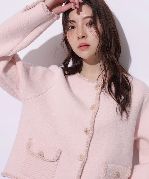 Rirandture（リランドチュール）の「フラップポケットニットジャケット（ニット/セーター・レディース・ライトイエロー/グレー/ピンク/ホワイト・2）」の22枚目の写真