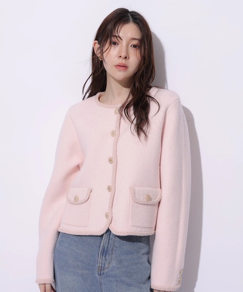 フラップポケットニットジャケット（ニット/セーター）｜Rirandture