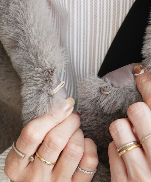 reca（レカ）の「ファーケープ（ストール/ショール・レディース・グレー/ベージュ・ONE SIZE）」の19枚目の写真