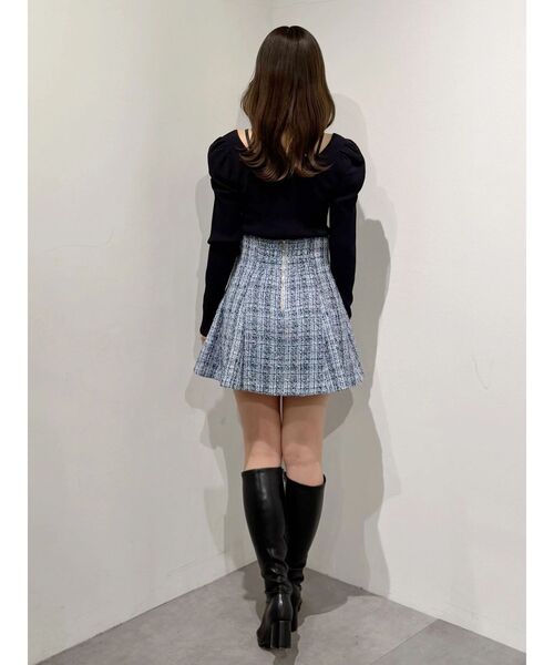 MERCURYDUO(マーキュリーデュオ)の「【セットアップ着用可】バックZIPミニスカパン(スカート・レディース・アイボリー/チャコールグレー/ブルー/ベージュ・SMALL/MEDIUM)」の14枚目の写真