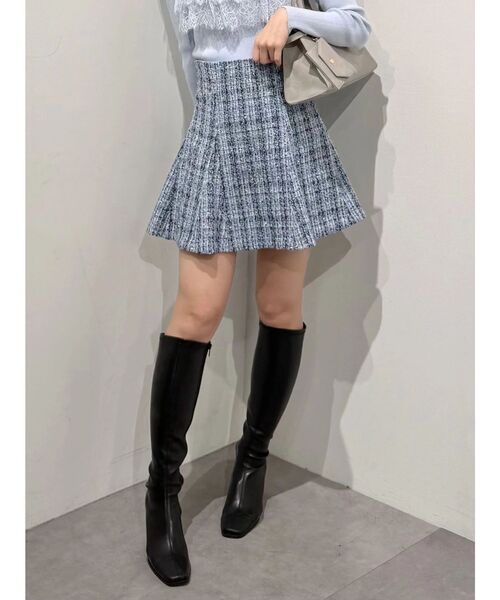 MERCURYDUO(マーキュリーデュオ)の「【セットアップ着用可】バックZIPミニスカパン(スカート・レディース・アイボリー/チャコールグレー/ブルー/ベージュ・SMALL/MEDIUM)」の12枚目の写真