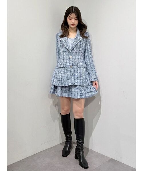 MERCURYDUO(マーキュリーデュオ)の「【セットアップ着用可】バックZIPミニスカパン(スカート・レディース・アイボリー/チャコールグレー/ブルー/ベージュ・SMALL/MEDIUM)」の17枚目の写真