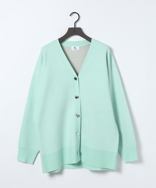 eL（エル）の「【eL】12G Vertical VCardigan/636828（カーディガン/ボレロ・レディース・ミント/ブラック/オフホワイト・FREE）」の19枚目の写真