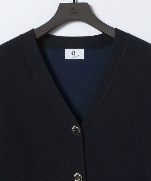 eL（エル）の「【eL】12G Vertical VCardigan/636828（カーディガン/ボレロ・レディース・ミント/ブラック/オフホワイト・FREE）」の21枚目の写真