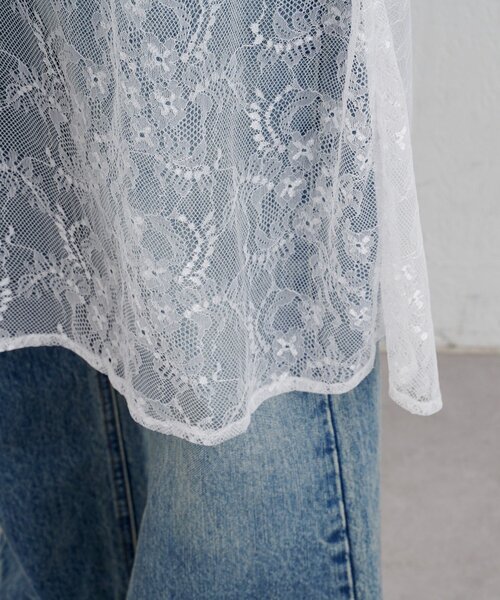 SHENERY（シーナリー）の「レースキャミチュニック（チュニック・レディース・ホワイト/ブラック・FREE）」の6枚目の写真