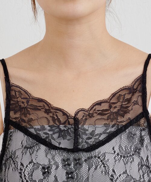 SHENERY（シーナリー）の「レースキャミチュニック（チュニック・レディース・ホワイト/ブラック・FREE）」の13枚目の写真