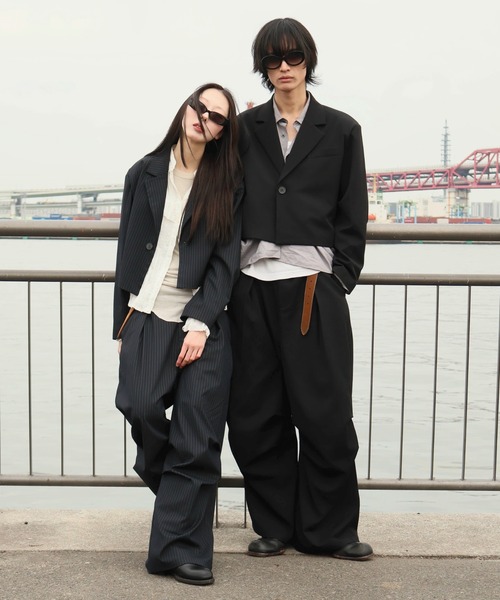 INTER FACTORY（インターファクトリー）の「カイチ - ショート丈テーラードジャケット - made in INTER FACTORY（テーラードジャケット・メンズ・ネイビー/ブラック・SMALL/MEDIUM/LARGE）」の9枚目の写真