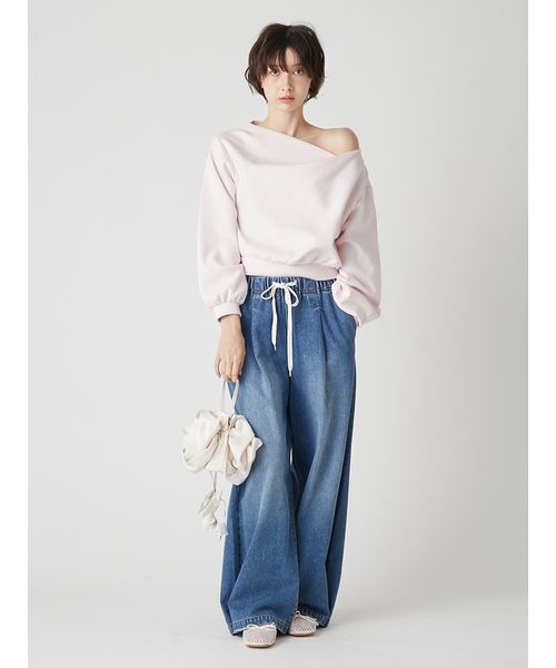 LILY BROWN（リリーブラウン）の「[L.B CANDY STOCK]3Dフラワーバッグ（ハンドバッグ・レディース・ブラック/ホワイト/ピンク・F）」の21枚目の写真