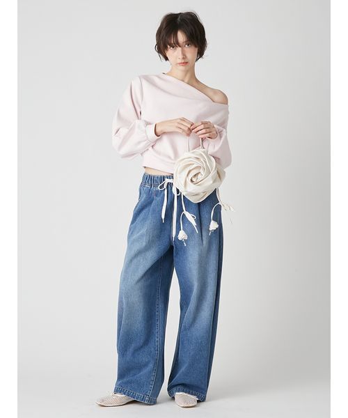 LILY BROWN（リリーブラウン）の「[L.B CANDY STOCK]3Dフラワーバッグ（ハンドバッグ・レディース・ブラック/ホワイト/ピンク・F）」の22枚目の写真