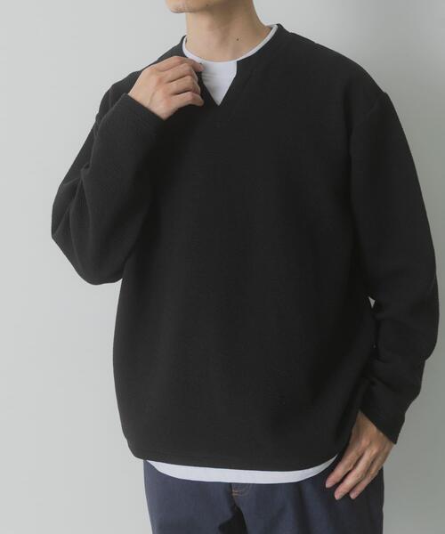 ITEMS URBANRESEARCH(アイテムズ アーバンリサーチ)の「フェイクレイヤード ジャカード スキッパー(Tシャツ/カットソー・メンズ・ブラック/グレー/ベージュ・MEDIUM/LARGE)」の18枚目の写真