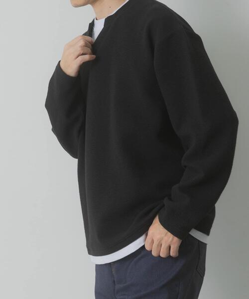 ITEMS URBANRESEARCH(アイテムズ アーバンリサーチ)の「フェイクレイヤード ジャカード スキッパー(Tシャツ/カットソー・メンズ・ブラック/グレー/ベージュ・MEDIUM/LARGE)」の19枚目の写真