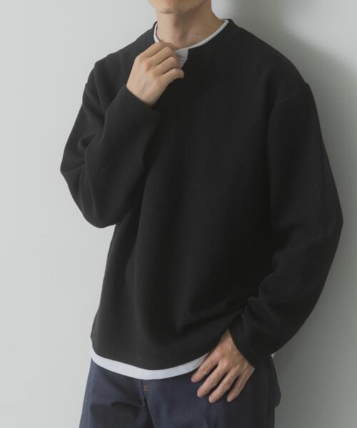 ITEMS URBANRESEARCH(アイテムズ アーバンリサーチ)の「フェイクレイヤード ジャカード スキッパー(Tシャツ/カットソー・メンズ・ブラック/グレー/ベージュ・MEDIUM/LARGE)」の21枚目の写真