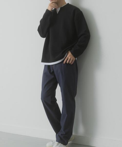 ITEMS URBANRESEARCH(アイテムズ アーバンリサーチ)の「フェイクレイヤード ジャカード スキッパー(Tシャツ/カットソー・メンズ・ブラック/グレー/ベージュ・MEDIUM/LARGE)」の22枚目の写真